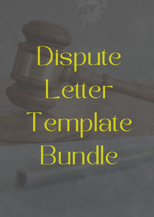 Dispute Letter Template Bundle