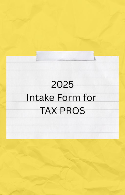 2025 Intake Form for Tax Pros